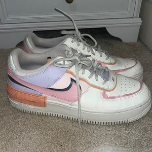Multi color nike Air Force sneakers!